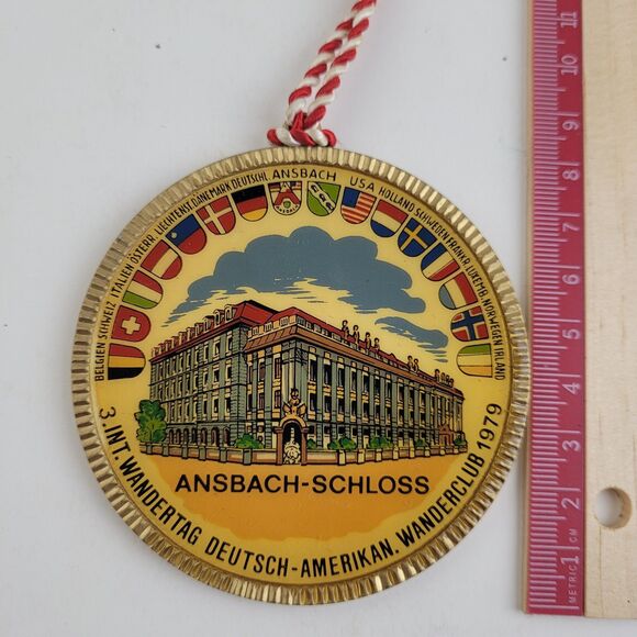 Other - 1973 Ansbach Wanderabzeichen INT Wandertag German Hiking Medal